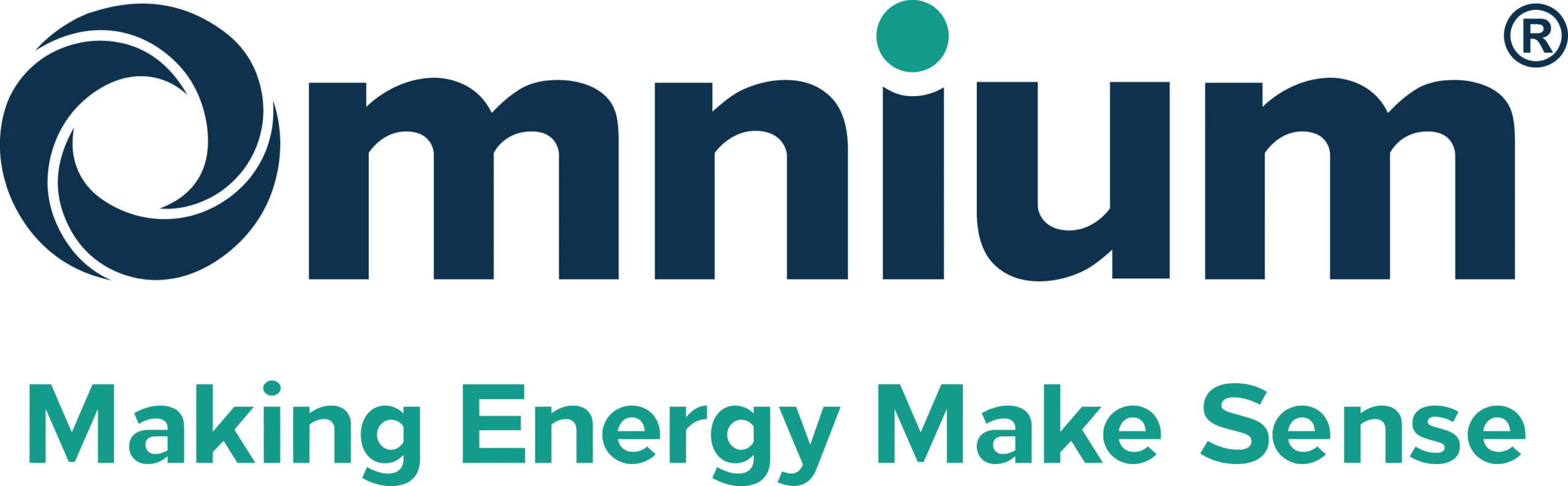 Omnium logo with tagline Making Energy Make Sense, representing sustainable energy solutions and innovation.